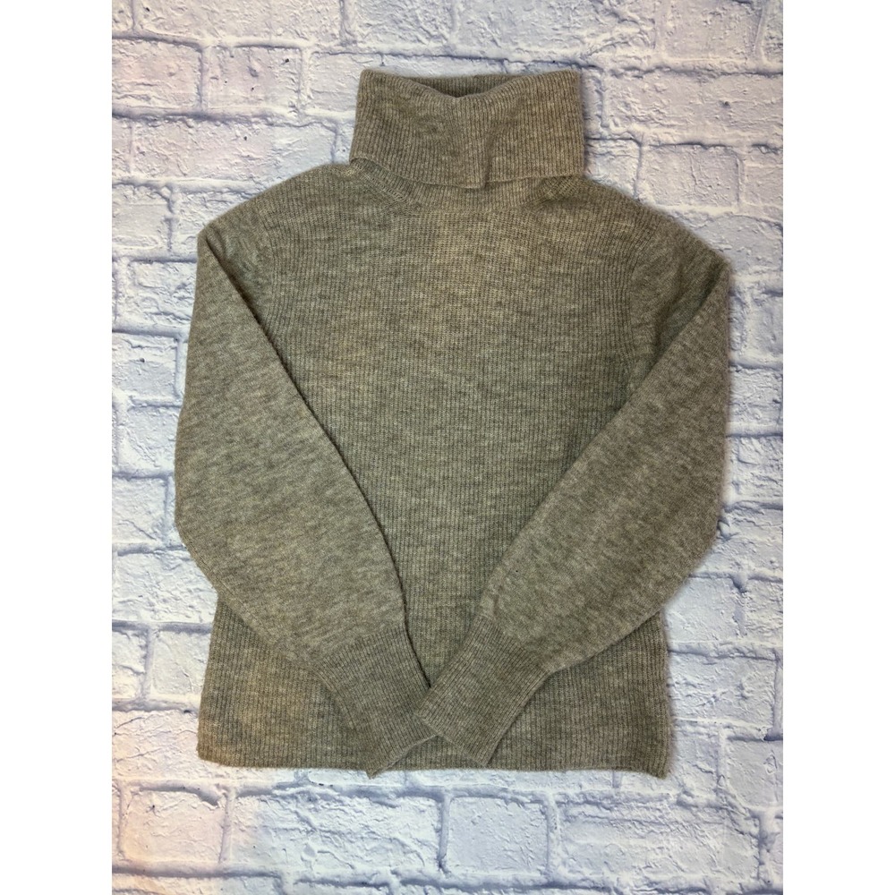 Banana Republic Wool Blend Grey Turtleneck Stretch Sweater XS